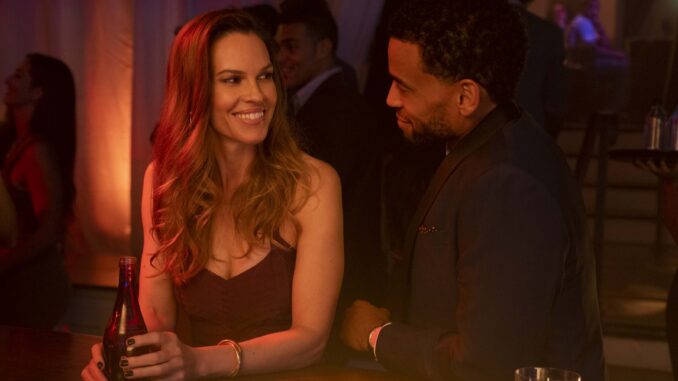 Hilary Swank, Michael Ealy on the set of FATALE